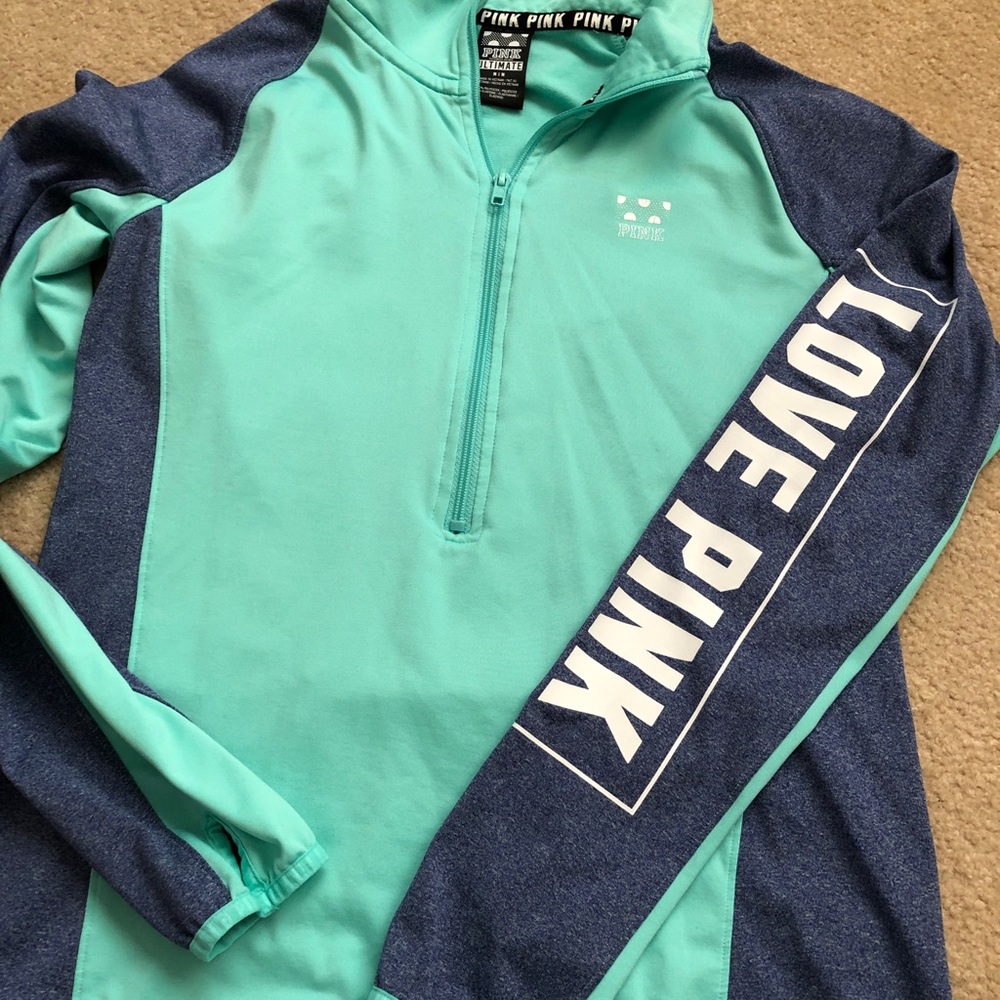 Three quarter zip up sweatshirt by Pink
